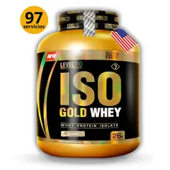 LEVEL PRO - ISOGOLDWHEY DE 3kg VAINILLA - PROTEÍNA ISOLATADA