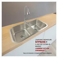 STONE - COMBO DE LAVADERO SIGNATURE STP8246 + LLAVE AMUEBLE LAURENT STT-04