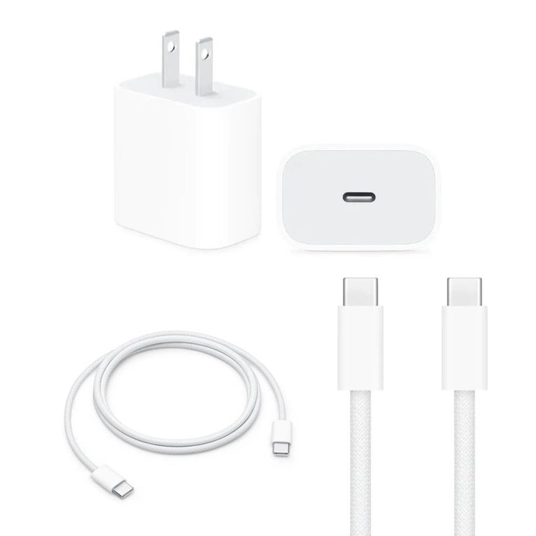 Cargador 20W USB-C con Cable Tipo C a C para iPhone