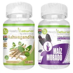 HEALTHNATURAL - ASHWAGANDHA 500MG + MAIZ MORADO 500MG