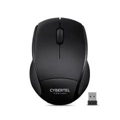CYBERTEL - Mouse Oficina Inalámbrico Negro Century CYB M304