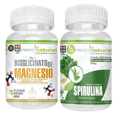 HEALTHNATURAL - BISGLICINATO DE MAGNESIO + SPIRULINA
