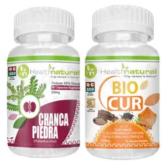 HEALTHNATURAL - CHANCA PIEDRA 500MG + BIOCUR 500MG