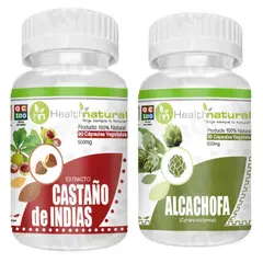HEALTHNATURAL - CASTAÑO DE INDIAS 500MG + ALCACHOFA 500MG