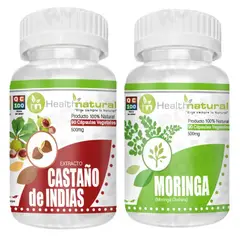 HEALTHNATURAL - CASTAÑO DE INDIAS 500MG + MORINGA 500MG