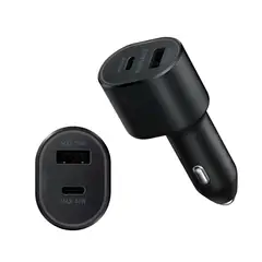 GENERICO - ADAPTADOR DE 45W PARA CARRO NEGRO
