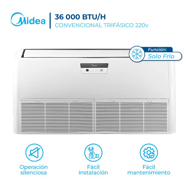 Aire Acondicionado 36000 BTU Piso Techo OnOff Frío Solo