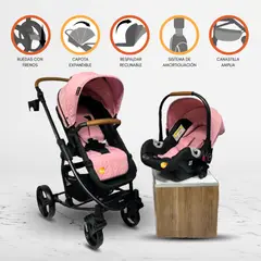 BABY KITS - Coche Para Bebe Travel System para Bebé «PRIMA PLUS» Pink