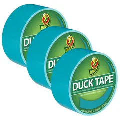 GENERICO - DUCK TAPE Cinta Adhesiva 2" x 20yds Turquesa Pack x 3