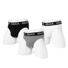 GZUCK - Trusas Tripack Jersey Full Lycra Hombre Urban Brief