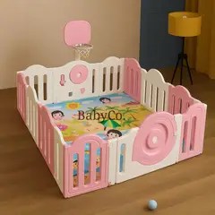 FIRST TOY - CERCO INFANTIL PLEGABLE ROSADO