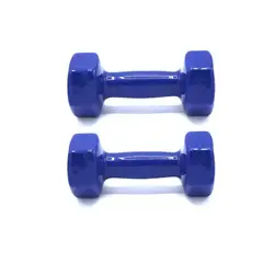 GENERICO - Pesas Mancuernas Forrada en Vinil de 1kg Azul