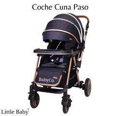LITTLE - Coche Cuna Para Bebe «PASO» Negro
