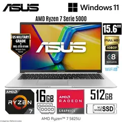 ASUS - Laptop Vivobook 15 M1502YA-NJ572W AMD Ryzen 7-5825U 16GB RAM 512GB SSD 15.6" FHD