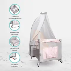 INFANTI - Cuna Corral Plegable «ALWAYS TOGETHER 2G» ROSADO