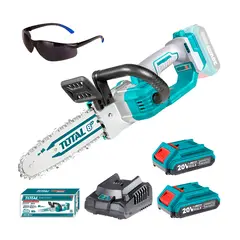 TOTAL TOOLS - Mini Sierra Cadena 8 Inalámbrica 20v Brushless 2 Bat Total