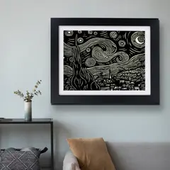 MOON - Cuadro la noche estrellada