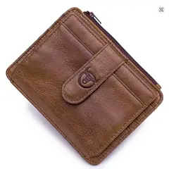 BULLCAPTAIN - Billetera Tarjetero Cuero Con Bloqueo Rfid