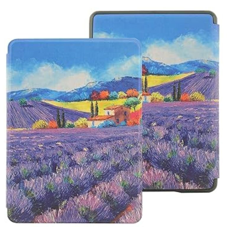 Case Funda para Kindle Paperwhite 12° 2024 C/sujetador Campo lavanda