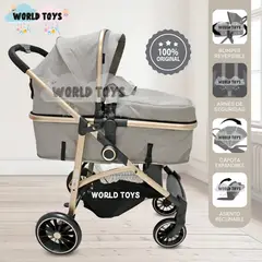 BABY - Coche Cuna Moisés de Lujo «CARRI DELUXE» Gray