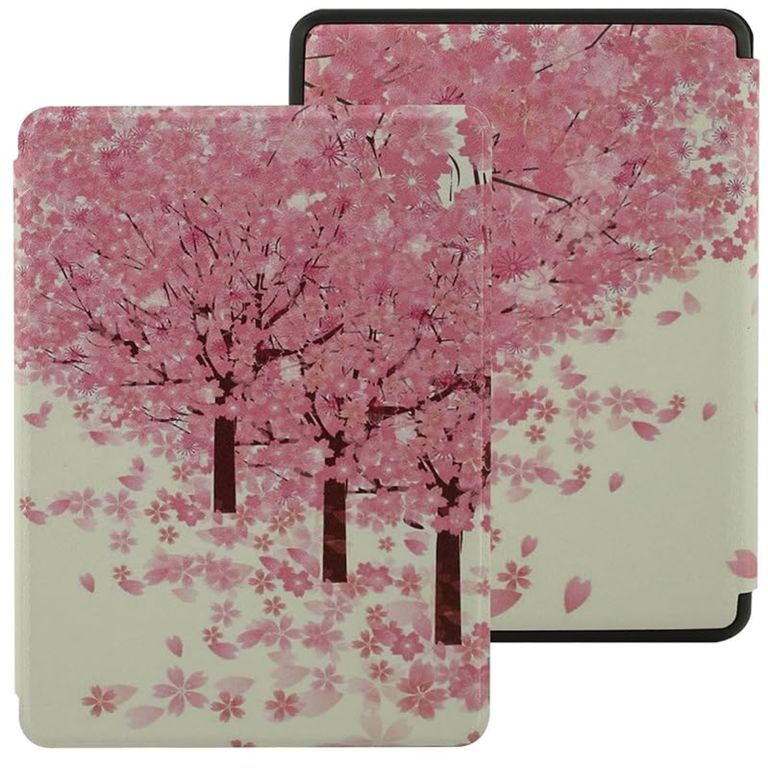 Case Funda para Kindle Paperwhite 12° 2024 C/sujetador Arbol Rosado