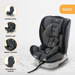 EBABY - Silla de Auto Sistema Isofix para Bebés «LOUIS» Dark Gray