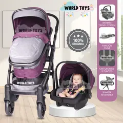 Baby - Coche Moisés Travel System «MILE» Porta Bebé Purple