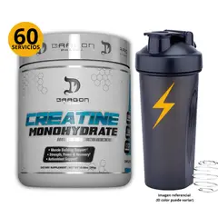 DRAGON - CREATINA PHARMA DE 300gr Y SHAKER - MONOHIDRATADA MICRONIZADA