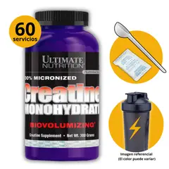 ULTIMATE NUTRITION - CREATINA 300gr CUCHARA GEL ANTIHUMEDAD Y SHAKER