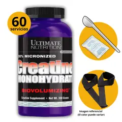 ULTIMATE NUTRITION - CREATINA DE 300gr SCOOP GEL ANTIHUMEDAD Y STRAPS
