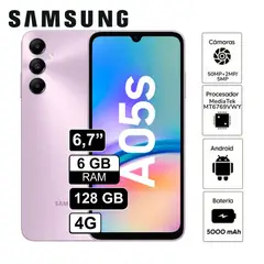 SAMSUNG - Celular Galaxy A05S 6.7" Pulg 6GB RAM 128GB - Violeta