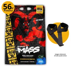 MUTANT - MASS DE 15LB VAINILLA + STRAPS - GANADOR MASA