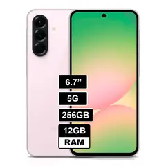 SAMSUNG - Celular Galaxy A56 5G 256GB 12GB RAM cámara principal 50MP frontal 12MP Rosa