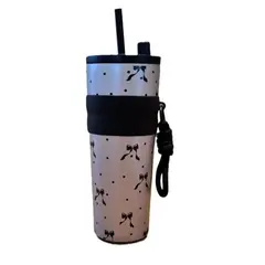 GENERICO - Vaso térmico reutilizable de acero inoxidable para café helado caliente negro