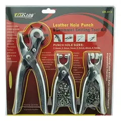 GENERICO - Pinza De Sacabocados Perforadora De Cuero + Ojales Broches