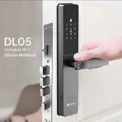 EZVIZ - Cerradura Digital DL05 Wifi Multilock 3 Pestillos + 1 Manual - Gris