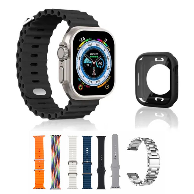Smartwatch Y80 Ultra con 8 Correas.