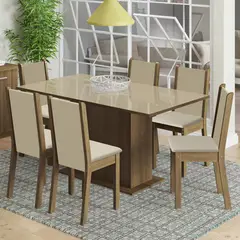 MADESA - Juego de Comedor Moscou Plus con 6 Sillas