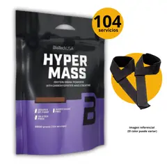 BIOTECH USA - HYPER MASS 15LB CHOCOLATE + STRAPS - GANADOR DE MASA