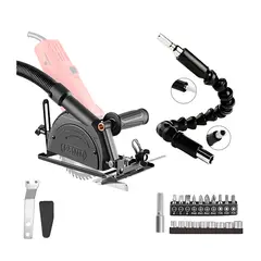 GENERICO - Adaptador Amoladora A Sierra Circular + 21 Accesorios