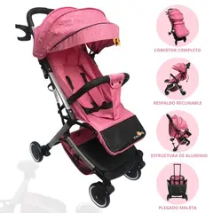 POWER A - Coche Maleta para Bebés «ARIA» Pink