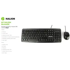 HALION - Kit Teclado + Mouse HA-K429C USB DPI 1000