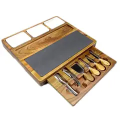 PIA COPELLO STORE - Set de tala de quesos y 6 utensilios