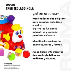 GENERICO - TREN TECLADO MUSICAL HOLA - JUEGO DIDÁTICO