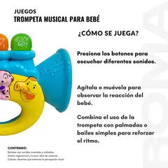 GENERICO - TROMPETA MUSICAL PARA BEBÉ - JUEGO DIDÁTICO