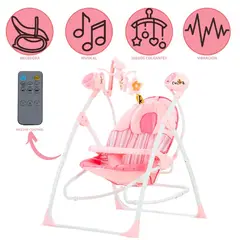 CUZKA - Silla Mecedora Columpio para Bebés «MARIBEL» Pink