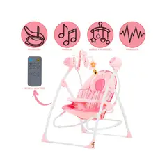 CUZKA - Silla Mecedora Columpio Para Bebés¨MARIBEL¨Pink