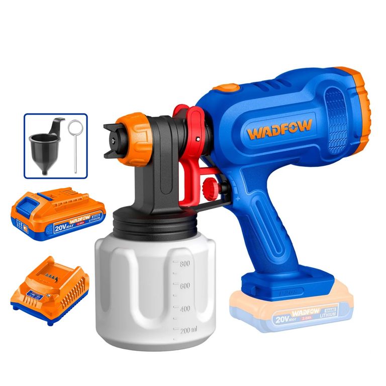 Pistola para Pintar 20v + Batería + Cargador Wadfow
