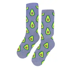 GENERICO - Medias de Algodón Diseño Aguacate Palta Unisex Gris