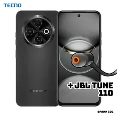TECNO MOBILE - CELULAR TECNO SPARK 30C 4GB RAM 256 ROM - ORBIT BLACK + JBL TUNE 110